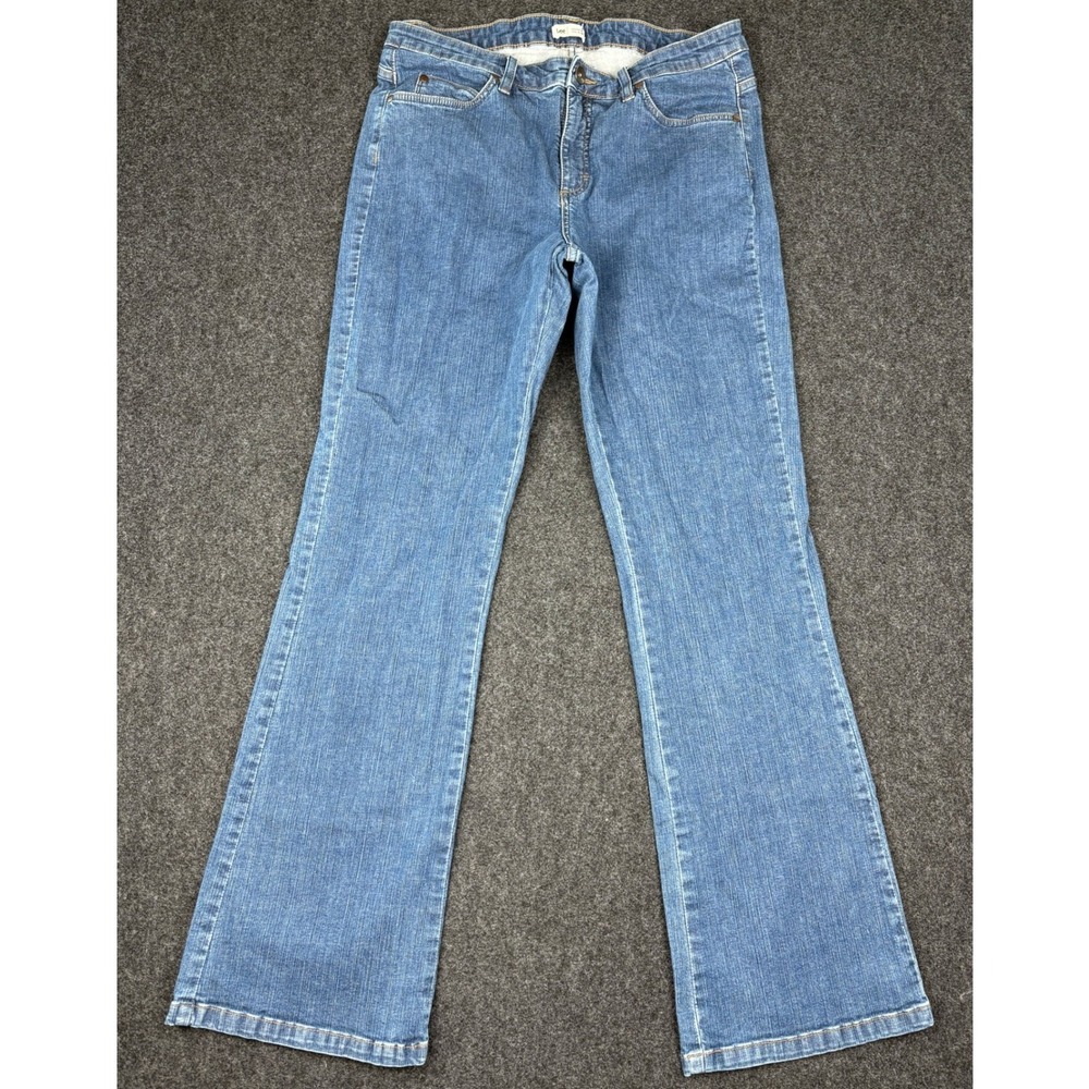 Lee Womens 14M Medium Wash Bootcut Jeans Lower On The Waist Stretch Denim